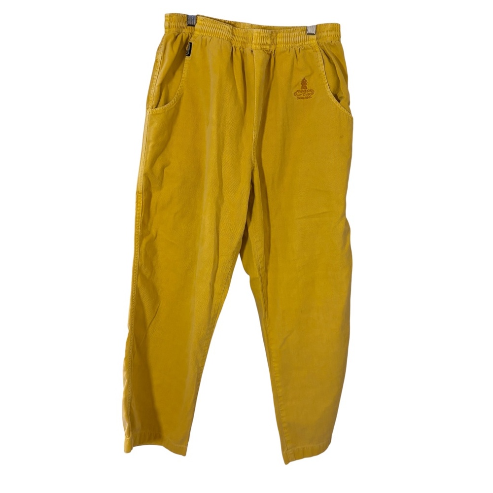 Crazy Shirts Hawaii Pineapple-Dyed Yellow 100% Cotton Twill Jogger Pants Size S
